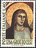 Italy, 1966. Giotto, Virgin in Majesty. Sc. 944.