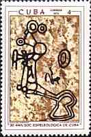 Cuba, 1970. Petrogliphs. Ambrosio Cave, diff.