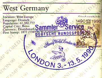 London90. Passport. Germany entry.
