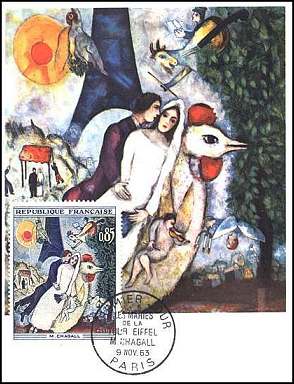 The Lovers of Eiffel Tour, by Chagall